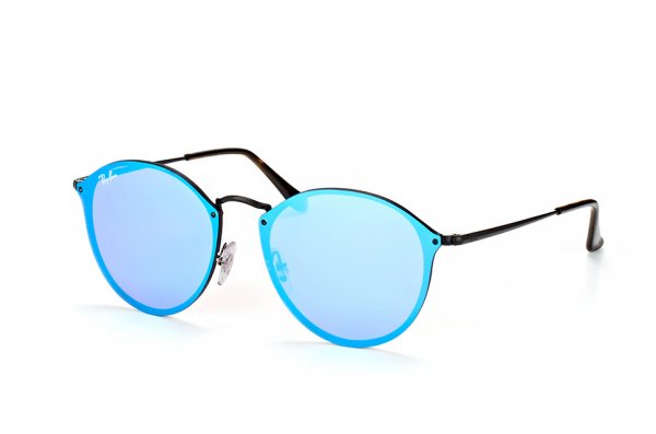   Ray-Ban Blaze Round RB3574N-153-7V Black | Blue Mirror