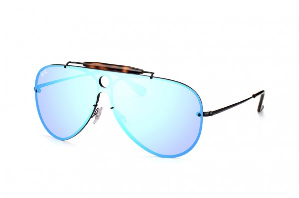   Ray-Ban Blaze Shooter RB3581N-153-7V Black | Dark Blue Mirror 