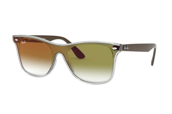   Ray-Ban Blaze Wayfarer RB4440N-6358-W0 Light Brown  / White | Green Gradient Mirror
