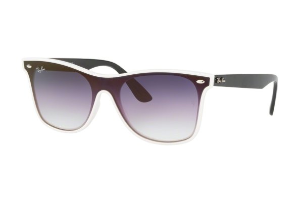   Ray-Ban Blaze Wayfarer RB4440N-6416-0U Transparent White / Black | Violet Gradient Mirror