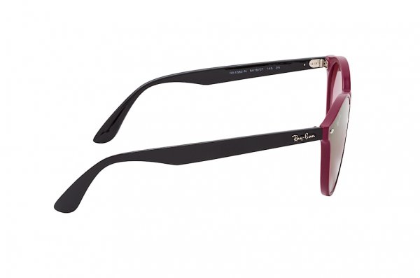   Ray-Ban Blaze Youngster RB4380N-6418-0T Black / Vinous | Gradient Red Mirror