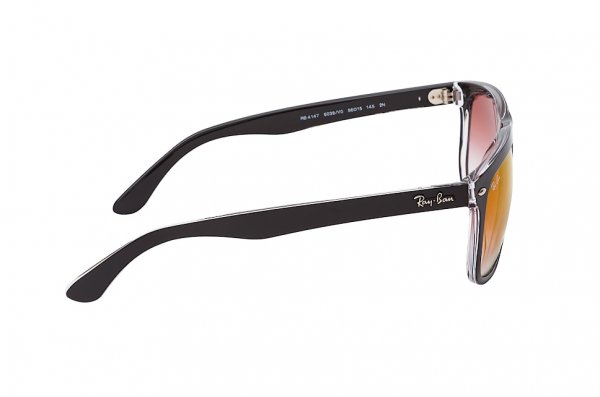   Ray-Ban Boyfriend RB4147-6039-V0 Black | Red Gradient Mirror