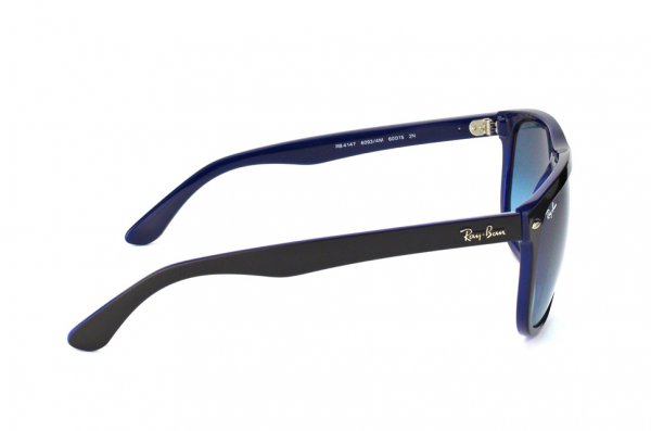   Ray-Ban Boyfriend RB4147-6093-4M Black On Green Transparent | Gradient Blue