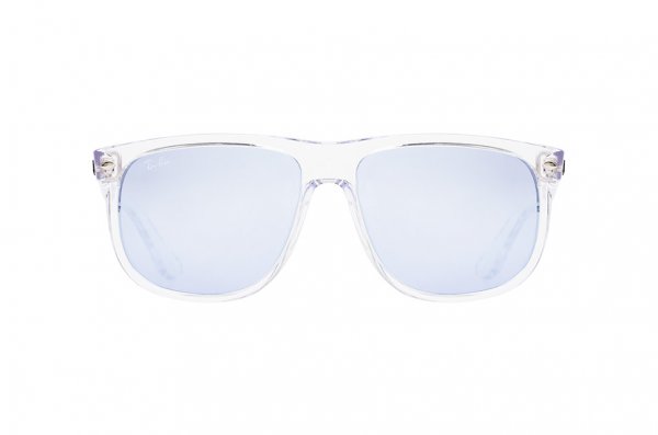   Ray-Ban Boyfriend RB4147-6325-1U White | Light Violet Mirror