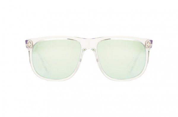   Ray-Ban Boyfriend RB4147-6325-30 White | Silver/Green Mirror