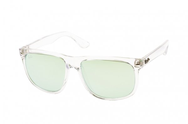   Ray-Ban Boyfriend RB4147-6325-30 White | Silver/Green Mirror