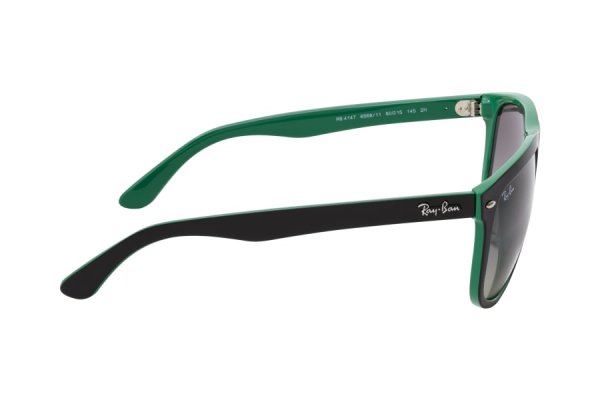   Ray-Ban Boyfriend RB4147-6568-11 Black / Green | Gradient Light Grey