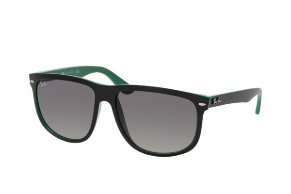   Ray-Ban Boyfriend RB4147-6568-11 Black / Green | Gradient Light Grey