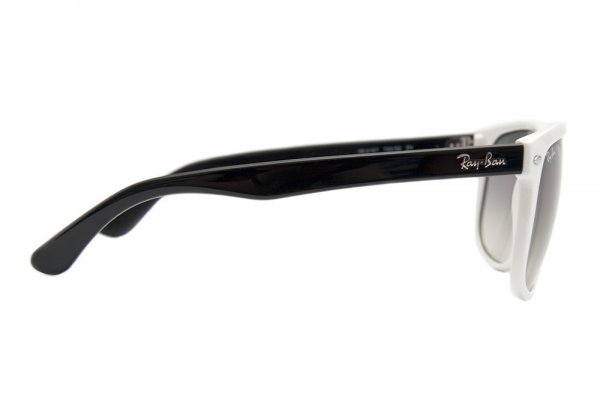   Ray-Ban Boyfriend RB4147-722-32 White/Black Temple Gradient Grey