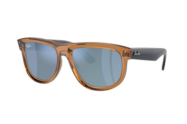   Ray-Ban Boyfriend-Reverse RBR0501S-6711-GA Transparent Light Brown / Black | Light Blue Mirror