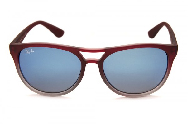   Ray-Ban Brad RB4170-856-55 Rubber Faded Red/Transparent Grey Rubber/Blue Mirror