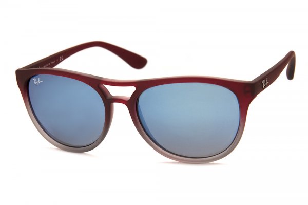   Ray-Ban Brad RB4170-856-55 Rubber Faded Red/Transparent Grey Rubber/Blue Mirror