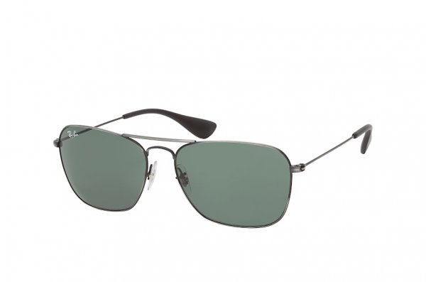   Ray-Ban Caravan RB3610-9139-71 Dark Gunmetal | Green / Grey