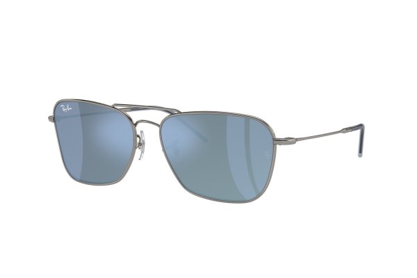   Ray-Ban Caravan Reverse RBR0102S-004-GA Gunmetal | Blue Mirror