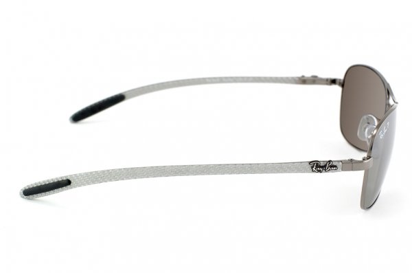   Ray-Ban Carbon Fibre RB8302-004-N8 Gunmetal | Neophan Polar Grey Silver Mirror P3 Plus