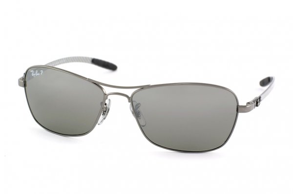   Ray-Ban Carbon Fibre RB8302-004-N8 Gunmetal | Neophan Polar Grey Silver Mirror P3 Plus