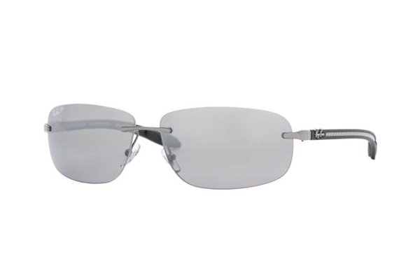   Ray-Ban Carbon Fibre RB8303-004-82 Gunmetal | APX Silver Mirror Polarized P3