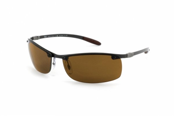   Ray-Ban Carbon Fibre RB8306-082-83 Carbon Black | Poly. Brown Polarized P3