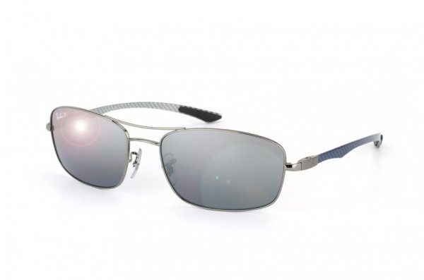   Ray-Ban Carbon Fibre RB8309-004-82 Gunmetal | Poly. Polar Smokey GSM Polarized P3