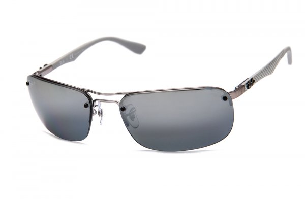   Ray-Ban Carbon Fibre RB8310-004-82 Gunmetal | APX Silver Mirror Polarized P3