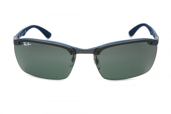   Ray-Ban Carbon Fibre RB8312-124-71 Dark Carbon/Blue Rubber | APX Grey/Green