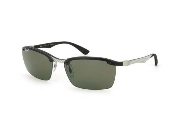   Ray-Ban Carbon Fibre RB8312-125-9A Carbon/Black | APX Grey/Green Polarized