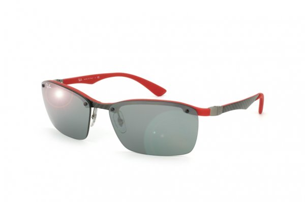  Ray-Ban Carbon Fibre RB8312-126-6G Red/Carbon Dark | APX Silver Mirror