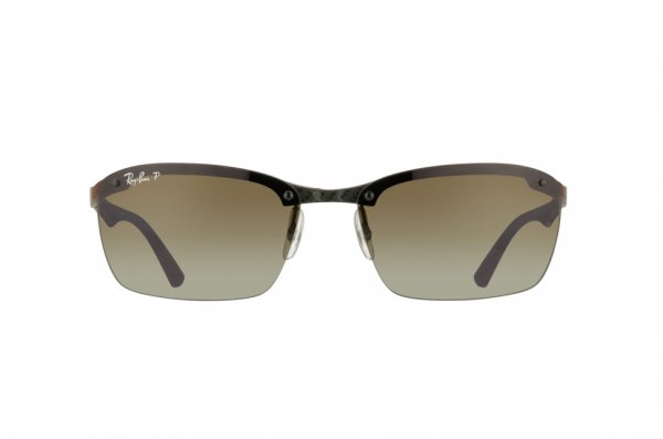   Ray-Ban Carbon Fibre RB8312-128-T5 Dark Carbon/Brown | Poly. Brown Gradient Polarized