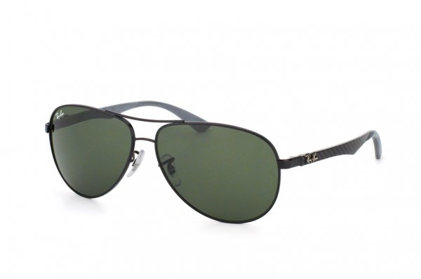   Ray-Ban Carbon Fibre RB8313-002 Carbon Black | Natural Green (G-15XLT)
