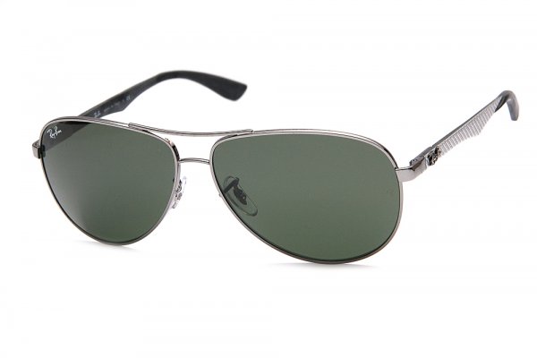   Ray-Ban Carbon Fibre RB8313-004 Gunmetal | Natural Green (G-15XLT)