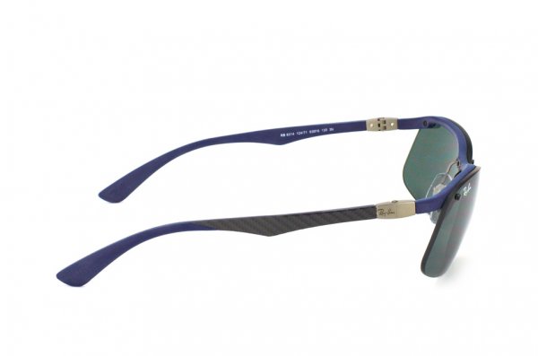   Ray-Ban Carbon Fibre RB8314-124-71 Dark Carbon/Blue Rubber | APX Grey/Green
