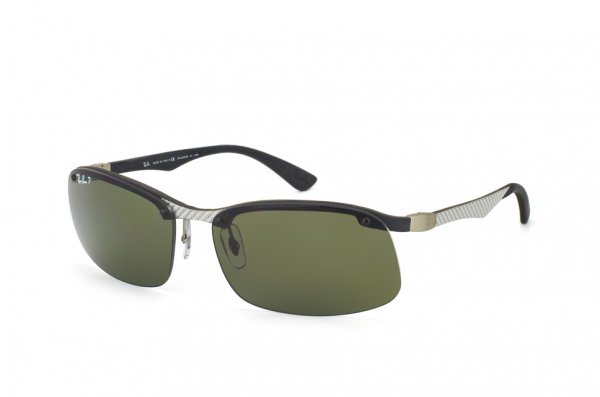   Ray-Ban Carbon Fibre RB8314-125-9A Carbon Grey | APX Grey/Green Polarized