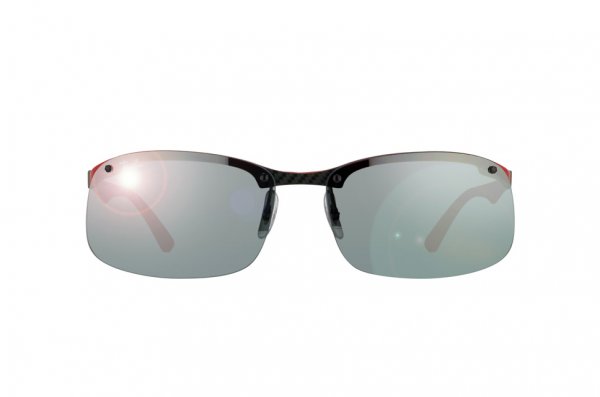   Ray-Ban Carbon Fibre RB8314-126-6G Red/Carbon Dark | APX Silver Mirror