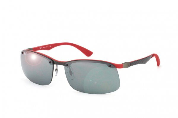   Ray-Ban Carbon Fibre RB8314-126-6G Red/Carbon Dark | APX Silver Mirror