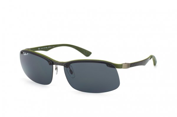   Ray-Ban Carbon Fibre RB8314-127-81 Carbon Grey | APX Grey/Blue Polarized