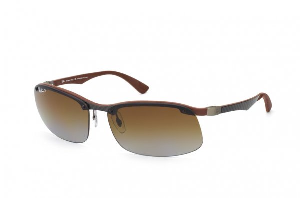   Ray-Ban Carbon Fibre RB8314-128-T5 Brown/Carbon Dark | Poly. Brown Polarized