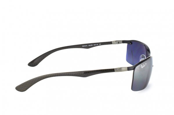   Ray-Ban Carbon Fibre RB8315-002-82 Black | Poly. Polar Smokey GSM Polarized P3