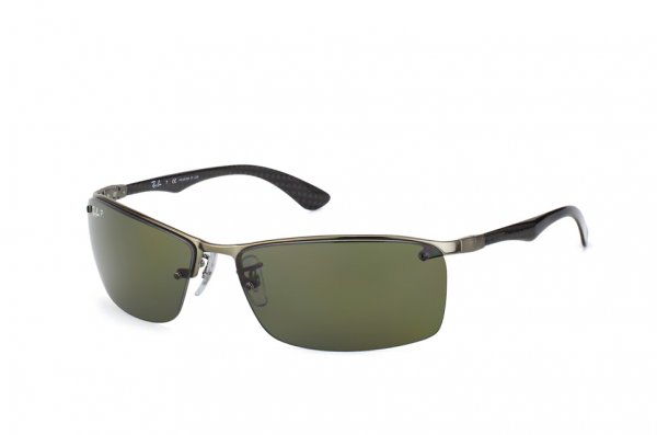   Ray-Ban Carbon Fibre RB8315-004-9A Gunmetal | APX Polar Grey/Green