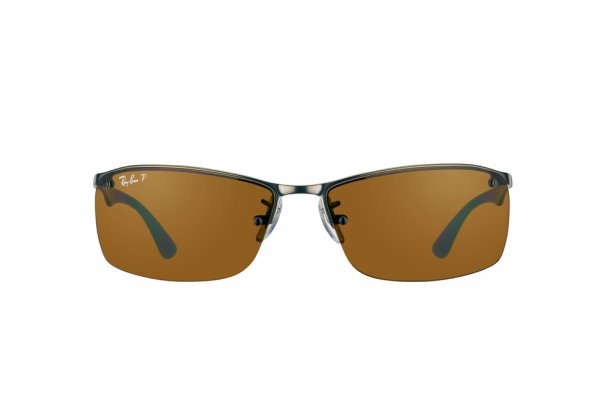   Ray-Ban Carbon Fibre RB8315-029-83 Matte Gunmetal | Poly. Brown Polarized P3