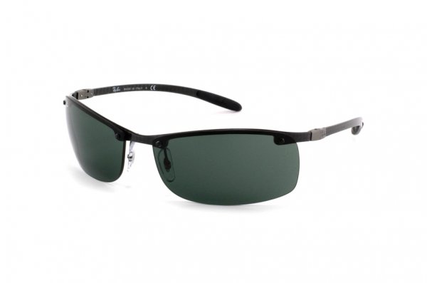   Ray-Ban Carbon Lite RB8305-082-71 Carbon Black | Grey/Green