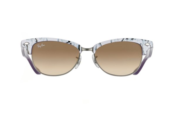   Ray-Ban Cathy Clubmaster RB4132-835-51 Marble White Grey Black/Violet/Faded Brown Gradient