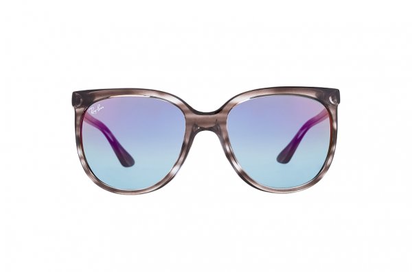   Ray-Ban Cats 1000 RB4126-6430-T6 Stripped Grey | Faded Violet