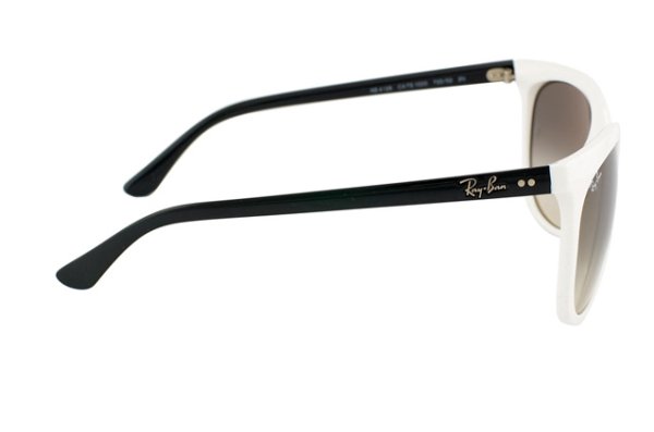   Ray-Ban Cats 1000 RB4126-722-32 White | Black Temple Gradient Grey