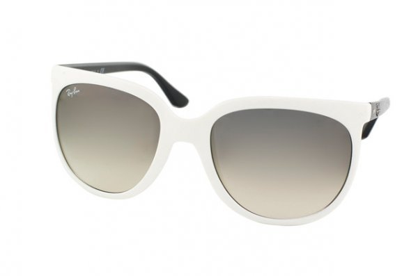   Ray-Ban Cats 1000 RB4126-722-32 White | Black Temple Gradient Grey