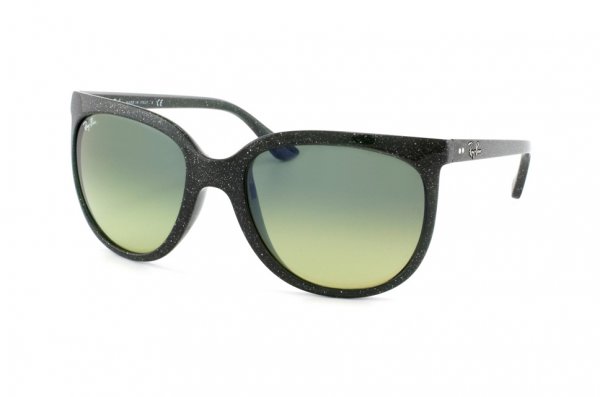   Ray-Ban Cats 1000 RB4126-808-28 Glitter Dark Green | Blue Faded Yellow
