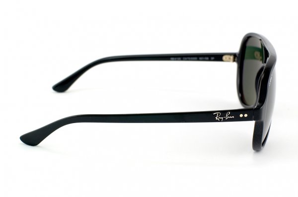   Ray-Ban Cats 5000 RB4125-601 Black/Natural Green (G-15XLT)