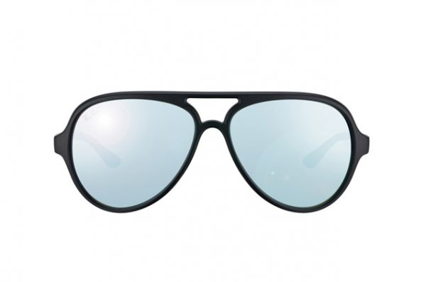   Ray-Ban Cats 5000 RB4125-601S-30 Matt black |  Green / Silver Mirror