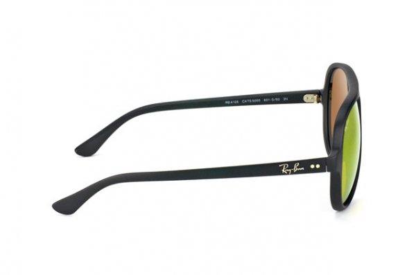   Ray-Ban Cats 5000 RB4125-601S-93 Matte Black | Brown Mirror Gold