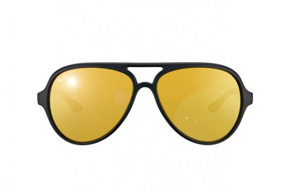   Ray-Ban Cats 5000 RB4125-601S-93 Matte Black | Brown Mirror Gold
