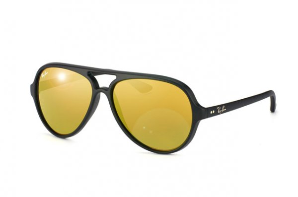   Ray-Ban Cats 5000 RB4125-601S-93 Matte Black | Brown Mirror Gold